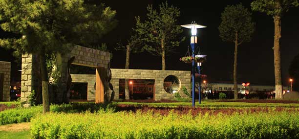 威海技師學(xué)院夜晚校園